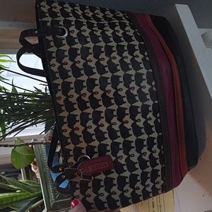 Relic elephants holding red flowers shoulder bag vegan